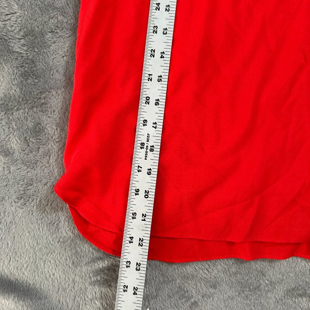 Zadig & Voltaire Tink Solid Long Sleeve Blouse Fire Red Women's XS Top Shirt - Picture 7 of 7